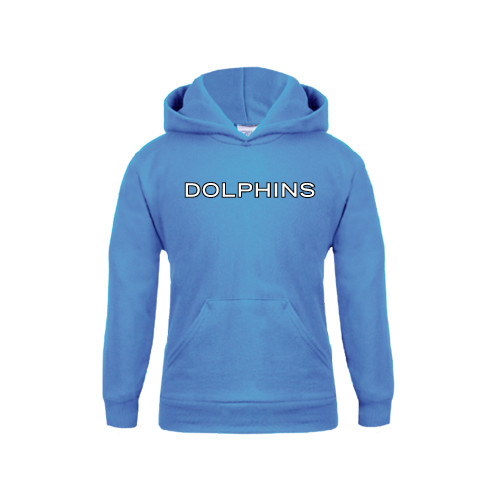 Youth Light Blue Fleece Hoodie-Dolphins
