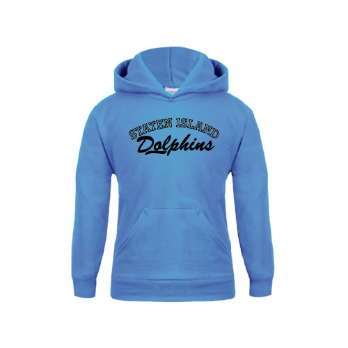 Youth Light Blue Fleece Hoodie-Staten Island Dolphins