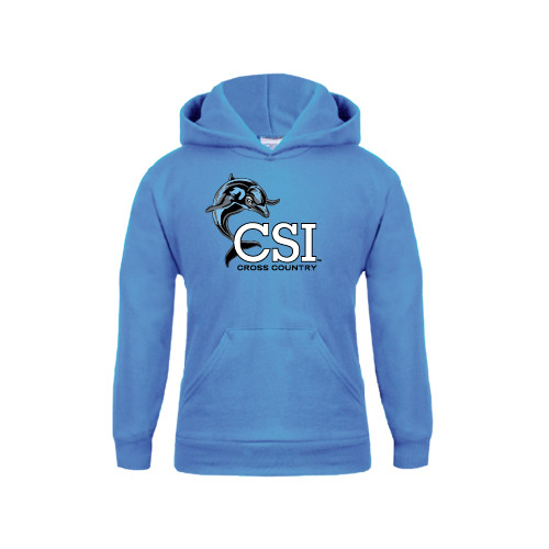 Youth Light Blue Fleece Hoodie-Cross Country