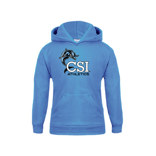 Youth Light Blue Fleece Hoodie-Athletics