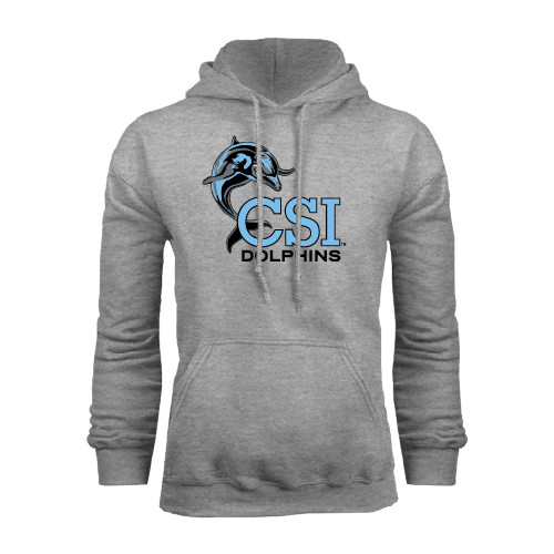 Grey Fleece Hoodie-Official Logo