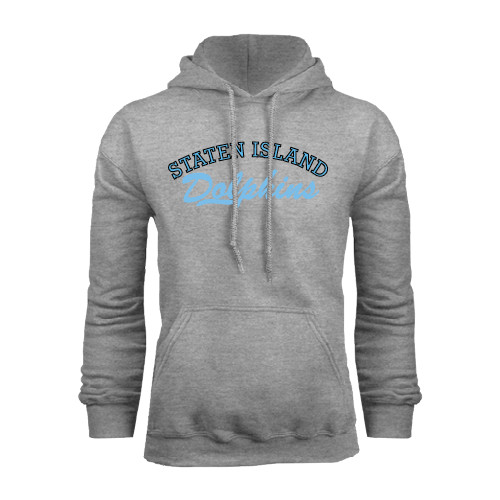 Grey Fleece Hoodie-Staten Island Dolphins