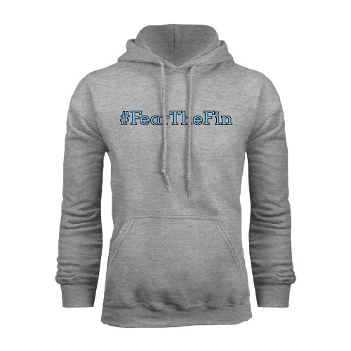 Grey Fleece Hoodie-Fear the Fin