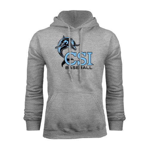 Grey Fleece Hoodie-Baseball