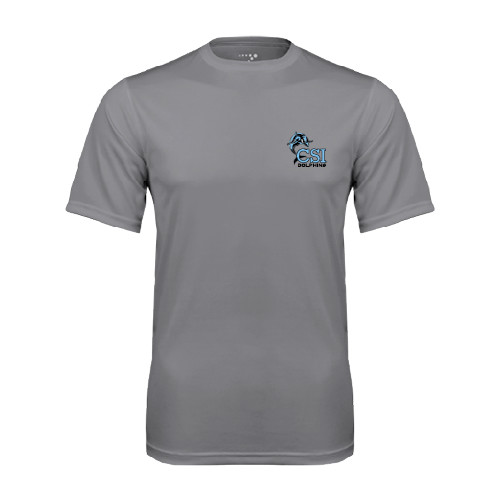 Grey Concrete Performance Tee-Official Logo