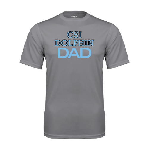 Grey Concrete Performance Tee-Dad