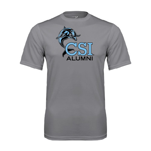 Grey Concrete Performance Tee-Alumni