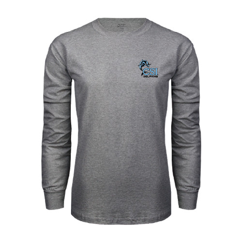 Grey Long Sleeve T Shirt-Official Logo