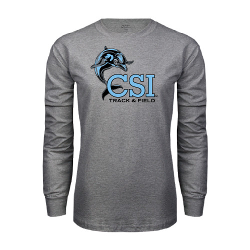Grey Long Sleeve T Shirt-Track and Field