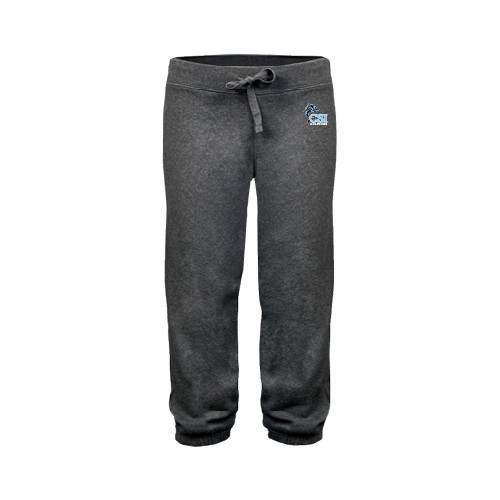 ENZA Womens Dark Heather Banded Fleece Capri-Official Logo