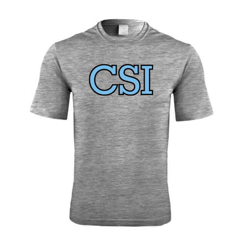 Grey Heather Performance Contender Tee-CSI