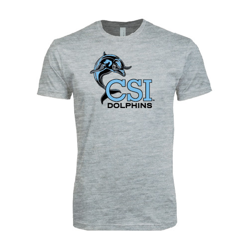 Next Level Heather Grey SoftStyle T Shirt-Official Logo