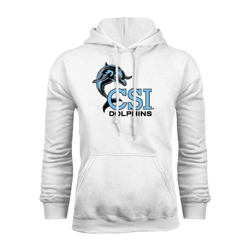 White Fleece Hoodie-Official Logo