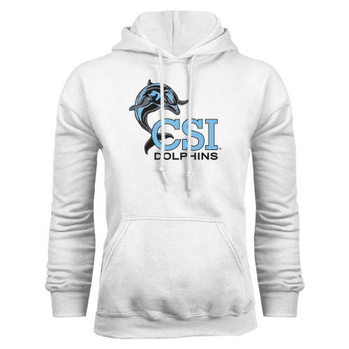 White Fleece Hoodie-Official Logo