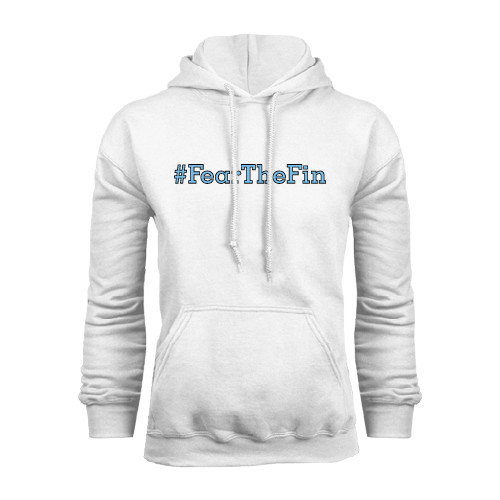 White Fleece Hoodie-Fear the Fin