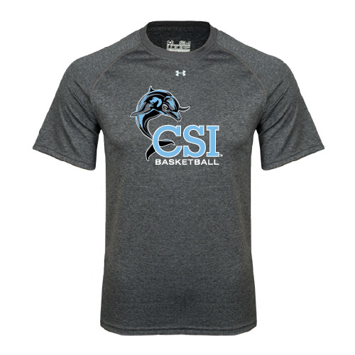 Under Armour Carbon Heather Tech Tee-Basketball