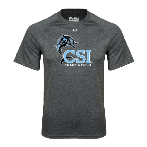 Under Armour Carbon Heather Tech Tee-Track and Field