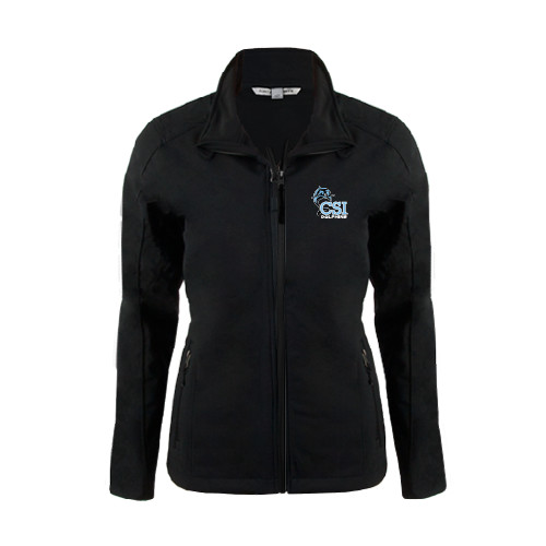 Womens Black Softshell Jacket-Official Logo