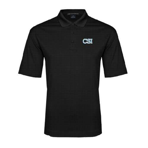 Black Performance Fine Jacquard Polo-CSI