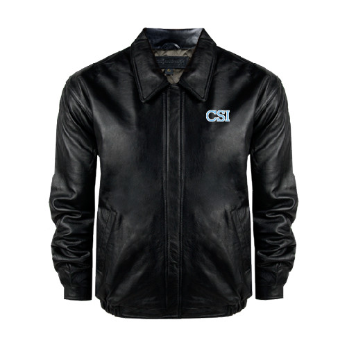 Black Buffed Bomber Jacket-CSI
