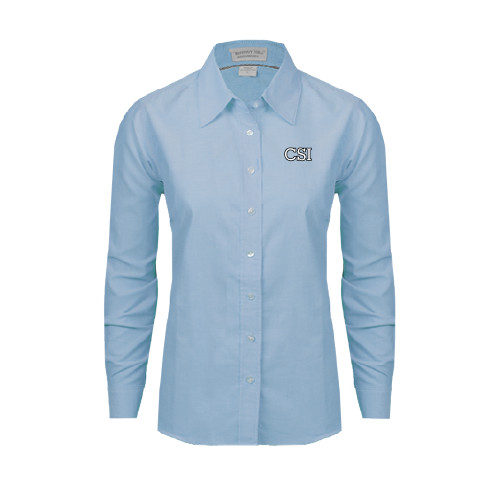 Womens Light Blue Oxford Button Down-CSI