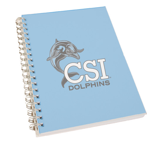 Clear 7 x 10 Spiral Journal Notebook-Official Logo
