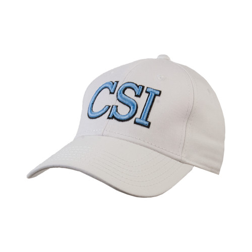 White Structured Adjustable Pro Style Hat-CSI