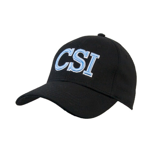 Black Structured Adjustable Pro Style Hat-CSI