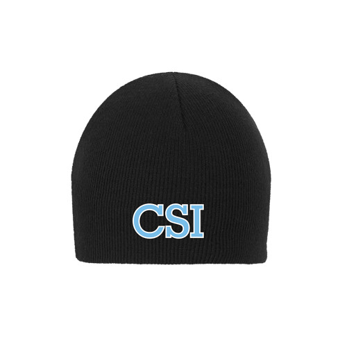 Black Knit Beanie-CSI