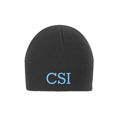 Charcoal Knit Beanie-CSI