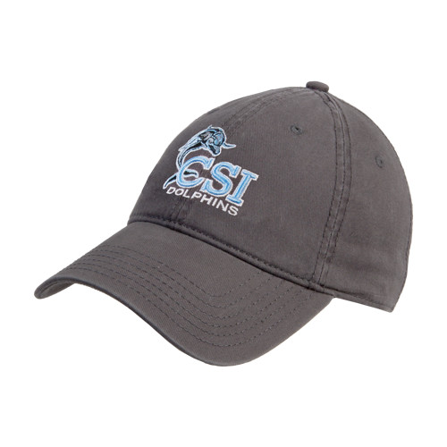 Charcoal Unstructured Adjustable Low Profile Hat-Official Logo