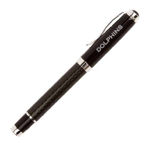 Luna Black Rollerball Pen-Dolphins Engraved