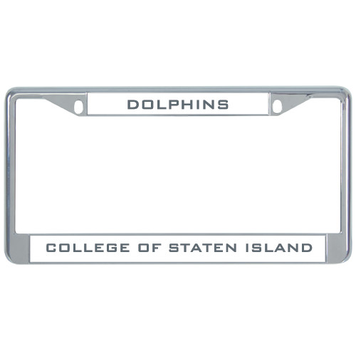 Metal License Plate Frame in Chrome-Mascot