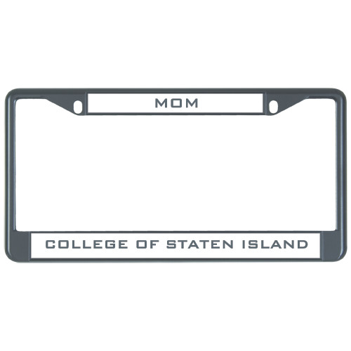Mom Metal License Plate Frame in Black-Mom