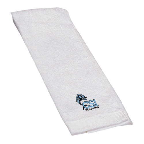 White Golf Towel-Official Logo