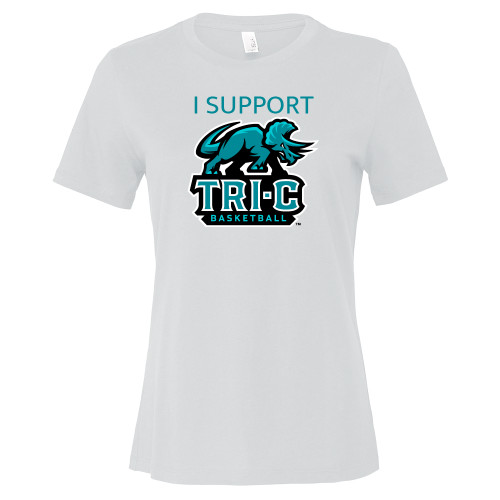 Cuyahoga CC Bella + Canvas Womens White Relaxed Cotton T Shirt