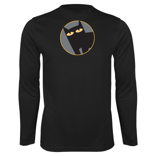  Black Performance Long Sleeve Shirt - JazzFest Cat