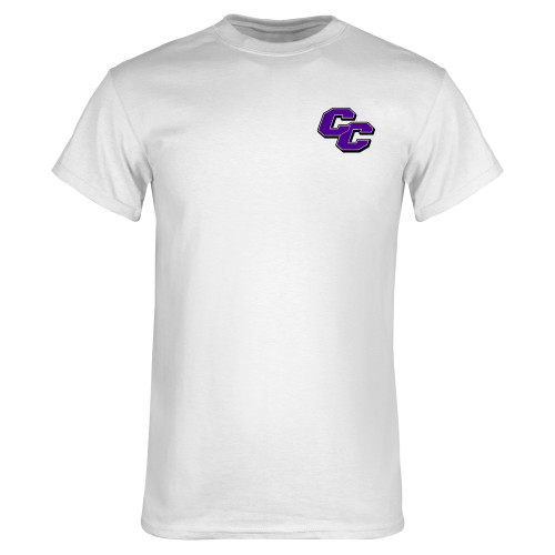 White T Shirt - Curry College Primary Athletic Mark
