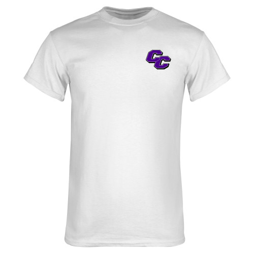  White T Shirt - Curry College Primary Athletic Mark