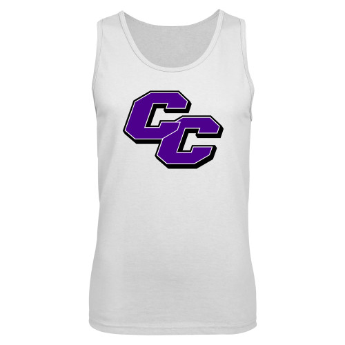  White Tank Top - Curry College Primary Athletic Mark