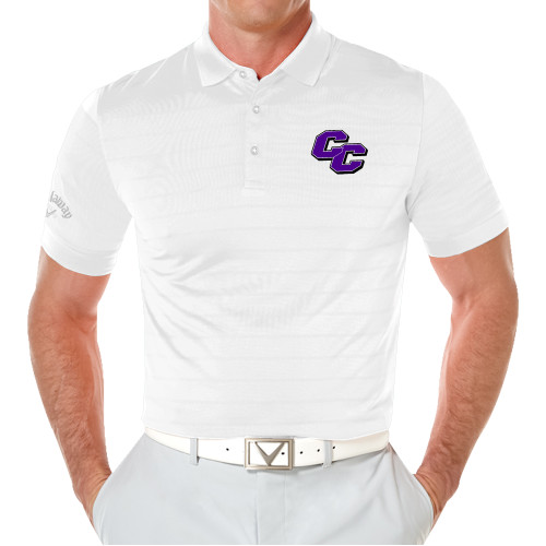  Callaway White Opti Vent Polo - Curry College Primary Athletic Mark
