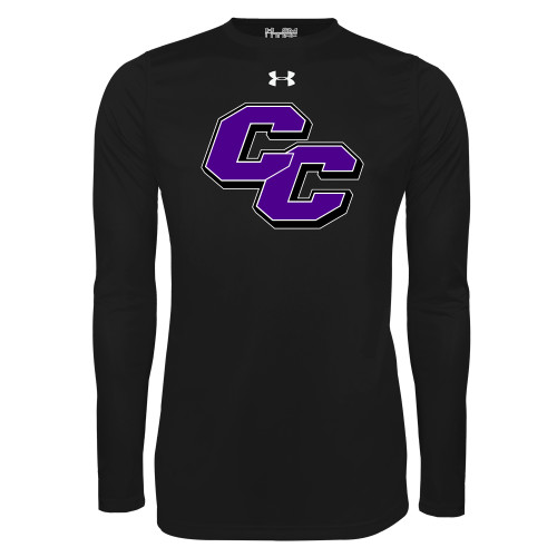  Under Armour Black Long Sleeve Tech Tee - Curry College Primary Athletic Mark