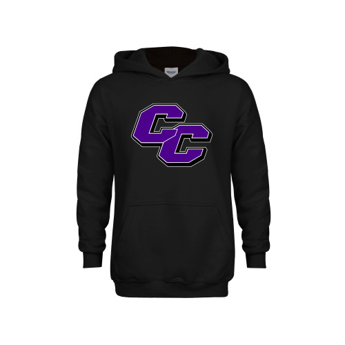  Youth Black Fleece Hoodie - Curry College Primary Athletic Mark