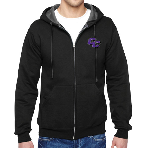  Black Fleece Full Zip Hoodie - Curry College Primary Athletic Mark