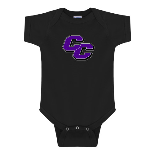  Black Infant Onesie - Curry College Primary Athletic Mark