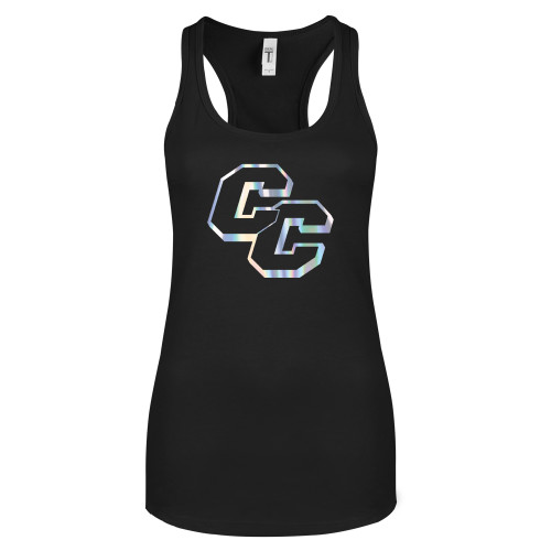  Next Level Womens Black Racerback Tank  - CC  Foil