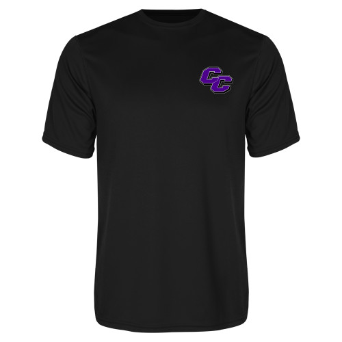  Black Performance Tee - Curry College Primary Athletic Mark