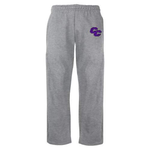  Grey Fleece Open Bottom Pant - Curry College Primary Athletic Mark