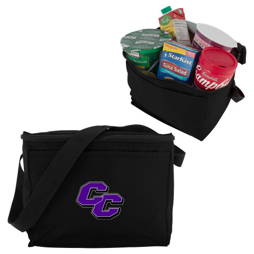  Six Pack Black Cooler - Curry College Primary Athletic Mark