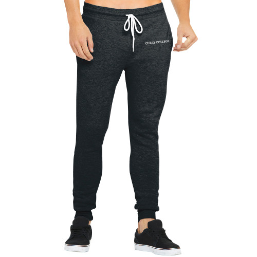  Bella Canvas Charcoal Heather Joggers - Curry College Wordmark Flat